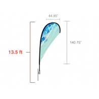 Custom Teardrop Flag (X-Large) Feather