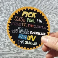 3.5" X 3.5" Round Stickers with UV