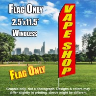 VAPE SHOP red/yellow letters Econo  Feather Banner Flag Kit