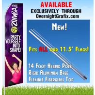 ZUMBA FITNESS girl darker feather banner flag