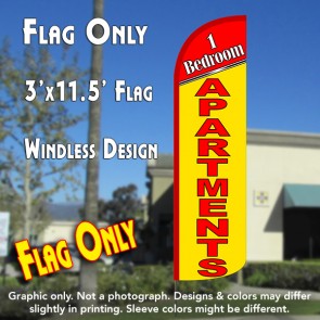 1 Bedroom Apartments Windless Polyknit Feather Flag (3 x 11.5 feet)