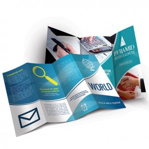 10000 8.5"x11" Tri-Fold Brochures on 100LB Gloss Book with AQ