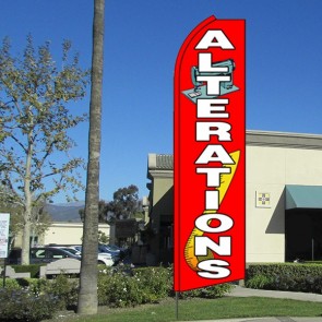 ALTERATIONS (Red) Flutter Feather Banner Flag (11.5 x 3 Feet)