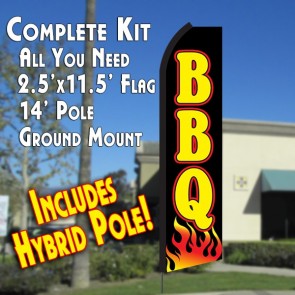 Smoked, Mesquite BBQ banner flag kits for your business