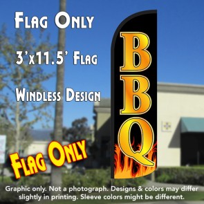 BBQ Windless Polyknit Feather Flag (3 x 11.5 feet)