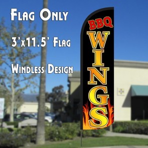 BBQ Wings Feather Banner Flag 