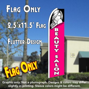 BEAUTY SALON (Pink) Flutter Feather Banner Flag (11.5 x 2.5 Feet)