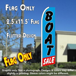 Boat Sale Flutter Feather Banner Flag (11.5 x 2.5 Feet)