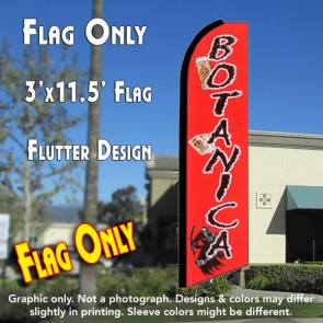 BOTANICA (Red) Flutter Feather Banner Flag (11.5 x 3 Feet)