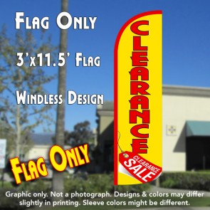 Clearance Sale (Yellow/Red) Windless Polyknit Feather Flag (3 x 11.5 feet)