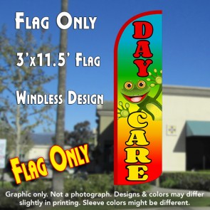 DayCare (Multicolor) Windless Polyknit Feather Flag (3 x 11.5 feet)