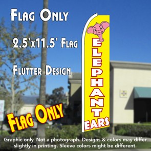 ELEPHANT EARS (Yellow) Flutter Feather Banner Flag (11.5 x 2.5 Feet)