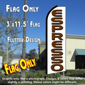 ESPRESSO Flutter Feather Banner Flag (11.5 x 3 Feet)