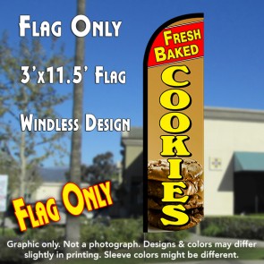 Fresh Baked Cookies Windless Polyknit Feather Flag (3 x 11.5 feet)