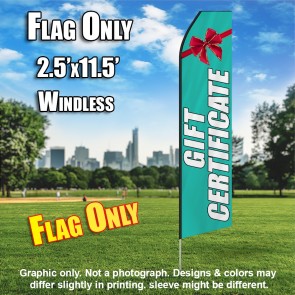 Gift Certificate (Teal/White) Econo Feather Banner Flag