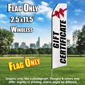 Gift Certificate (White/Black) Econo Feather Banner Flag
