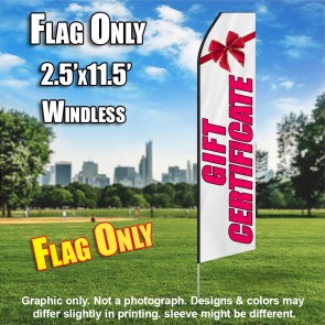 Gift Certificate (White/Pink) Econo Feather Banner Flag