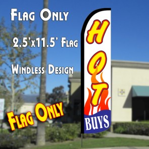 HOT BUYS Windless Polyknit Feather Flag (2.5 x 11.5 feet)