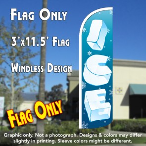 Ice Windless Polyknit Feather Flag (3 x 11.5 feet)