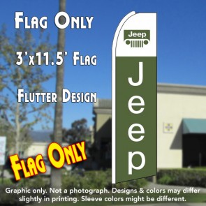 JEEP Flutter Feather Banner Flag (11.5 x 3 Feet)
