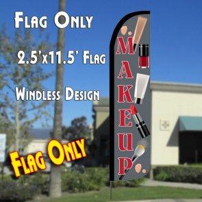 MAKEUP Windless Polyknit Feather Flag (2.5 x 11.5 feet)