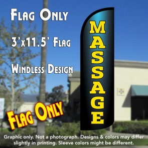 Massage Windless Polyknit Feather Flag 
