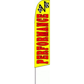 Performance (Yellow)  Feather Banner Flag Kit (Flag, Pole, & Ground Mt)