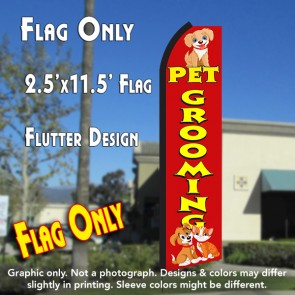 5 Swooper Flutter Feather Flags PET GROOMING Puppy Yellow Red Brown