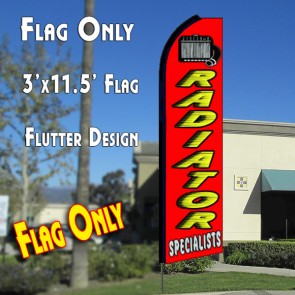 RADIATOR SPECIALISTS (Red) Flutter Feather Banner Flag (11.5 x 3 Feet)