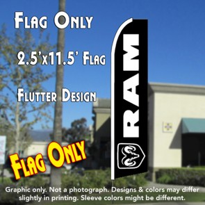 RAM (Dodge) Flutter Feather Banner Flag (11.5 x 2.5 Feet)