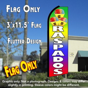 RASPADOS (Snow Cones) Flutter Feather Banner Flag (11.5 x 3 Feet)