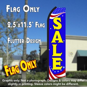 SALE (Patriotic) Flutter Polyknit Feather Flag (11.5 x 2.5 feet)