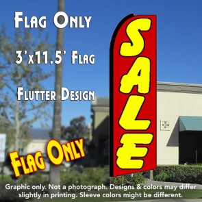 SALE (Red/Yellow) Flutter Feather Banner Flag (11.5 x 3 Feet)