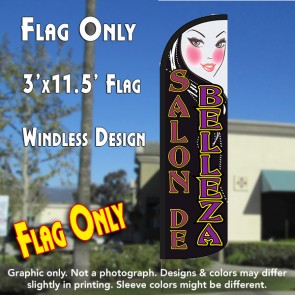 Salon de Belleza Windless Polyknit Feather Flag (3 x 11.5 feet)