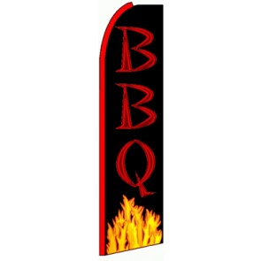 BBQ (Yellow Flames)  Feather Banner Flag