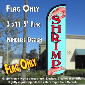 Shrimp Windless Polyknit Feather Flag (3 x 11.5 feet)