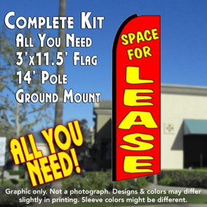 SPACE FOR LEASE FEATHER FLAGS