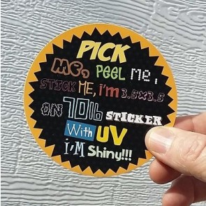 3.5" X 3.5" Round Stickers with UV