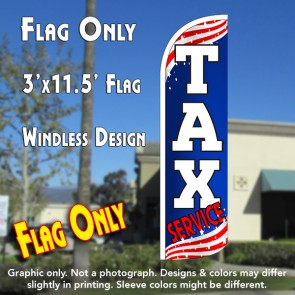 Tax Service (Patriotic) Windless Polyknit Feather Flag (3 x 11.5 feet)