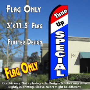 TUNE UP SPECIAL (Tri-color) Flutter Feather Banner Flag (11.5 x 3 Feet)