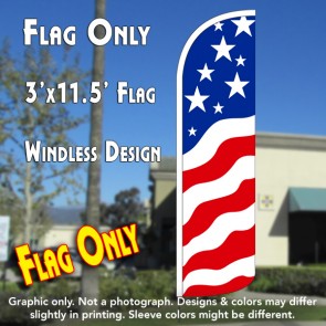 USA NEW GLORY Windless Feather Banner Flag (11.5 x 3 Feet)