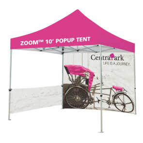 Custom Printed Zoom 10 Popup Tent - Full Wall Only