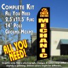 CHECK ENGINE MECHANIC (Black/Yellow) Flutter Feather Banner Flag Kit (Flag, Pole, & Ground Mt)