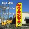 haircuts flutter  feather banner flag yellow with scissors
