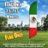 MEXICO red white green windless flag