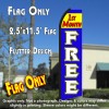 1st MONTH FREE (Yellow/Blue) Flutter Feather Banner Flag (11.5 x 2.5 Feet)