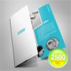 2500 Brochure 8.5" x 11" 100 Lb. Gloss Book Tri-Fold