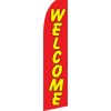 WELCOME (Red/Yellow) Flutter Feather Banner Flag (11.5 x 2.5 Feet)