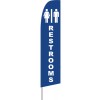 Restrooms  (11.5 x 3) Feather Banner Flag Kit (Flag, Pole, & Ground Mt)