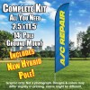A/C Repair (Blue/Yellow) Windless Feather Banner Flag Kit (Flag, Pole, & Ground Mt)